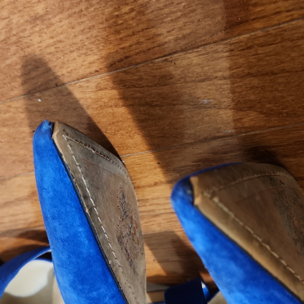 Vince Camuto Royal Blue Suede Heels - Picture 6 of 11